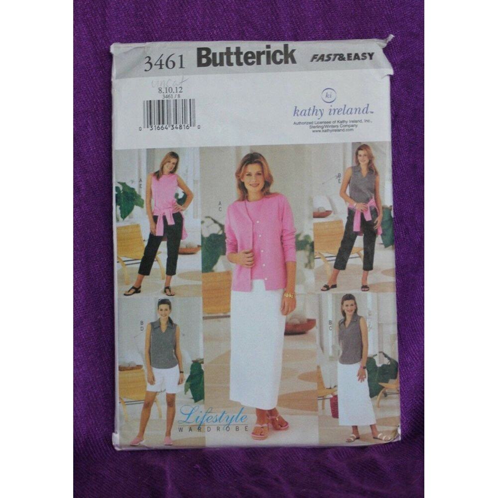 Butterick 3461 Sewing Pattern Jacket Skirt Top Size 8 10 12